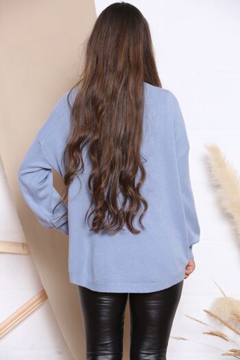 PULL EN MAILLE SOUPLE Bleu 3