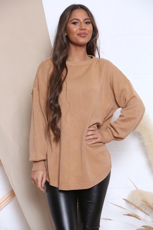 Camel  SOFT KNIT JUMPER