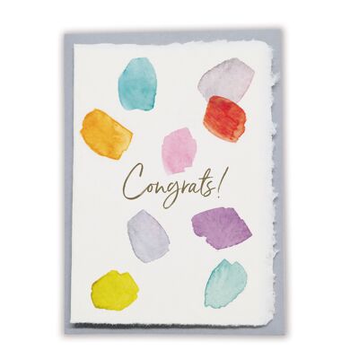 Handmade paper gift card "Congrats!"