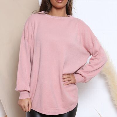 MAGLIONE IN MAGLIA MORBIDA rosa