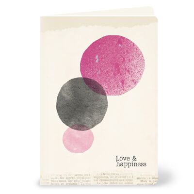 Grußkarte "Love & happiness" für viele Gelegenheiten