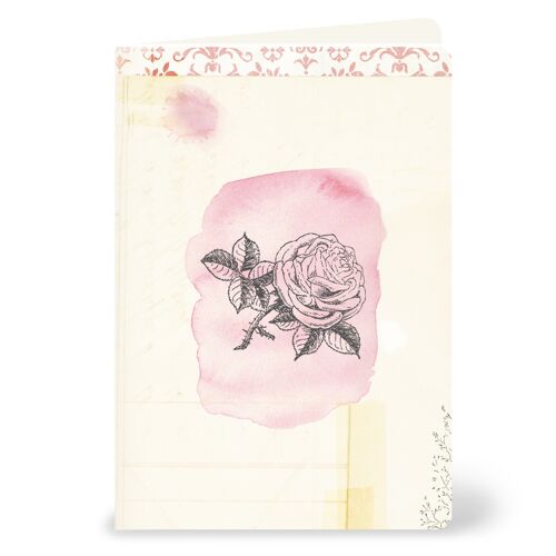 Grußkarte mit Vintage Rose