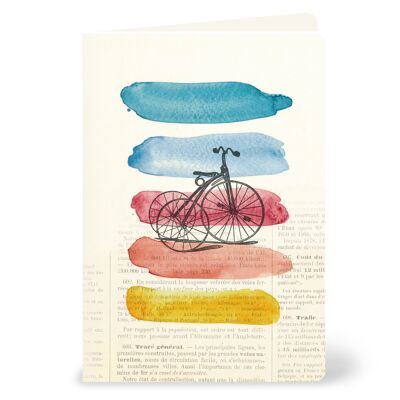 Greeting card with vintage tricycle