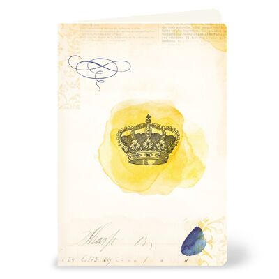 Greeting card with vintage crown