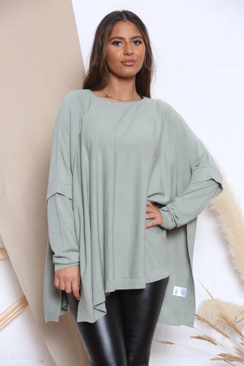 Mint TOP IN HIGH OPEN SIDES WITH BUTTONS