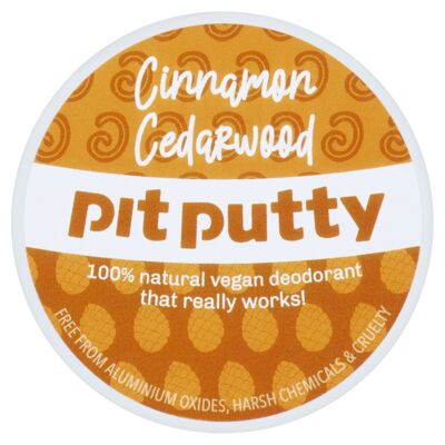 Pit Putty Natural Deodorant, Cinnamon Cedarwood.