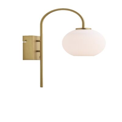 Wall lamp Ballon single satin brass