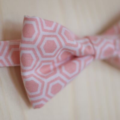 Orange pink bow tie