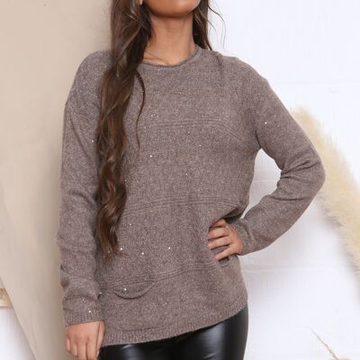 Taupe SPARKLY JUMPER
