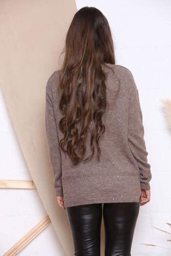 PULL SPARKLY taupe 3