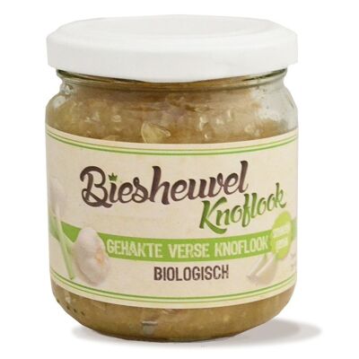 Biologische gehakte verse knoflook