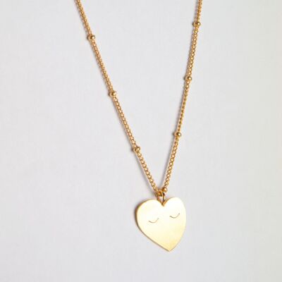 Long heart pendant necklace