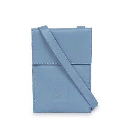 Mini Leandra Damen Umhängetasche aus blauem Leder