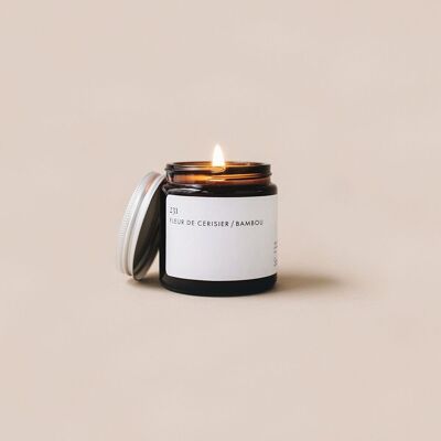 Small cherry blossom/bamboo scented candle