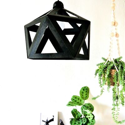 Black origami pendant lamp
