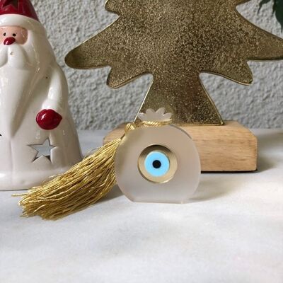 Evil Eye Ornament, Greek Eye Charm, Good Luck Ornament, Protection Ornament, Christmas Ornament, Christmas Gift.