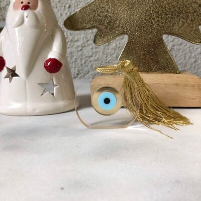 Protection Ornament, Good Luck Ornament, Baby Ornament, Eye Ornament, Evil Eye Charm, Christmas Ornament, Christmas Gift, Holiday Ornament.