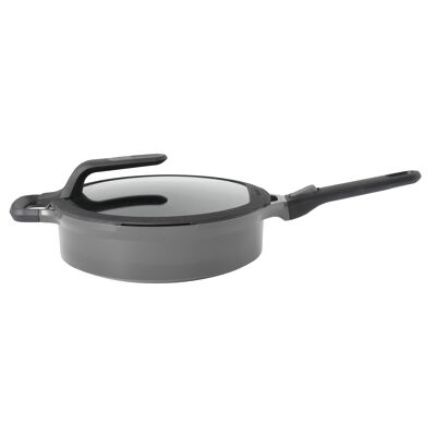 Sauteuse avec couvercle gris 28 cm