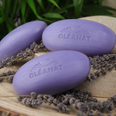 Trio soaps with organic lavender essential oil - 3x150g - OLEANAT