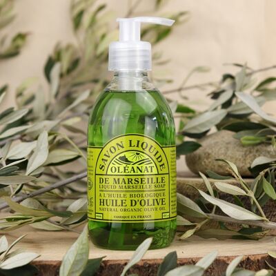 Marseille liquid soap with organic olive oil - 300ml - OLEANAT