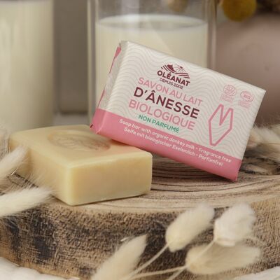 Fragrance-free organic donkey milk soap - 100g - OLEANAT