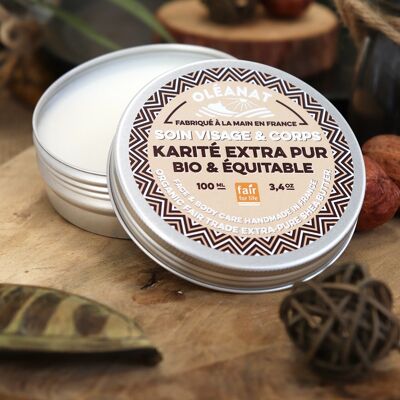 Organic & fair trade extra pure shea butter - 100ml - OLEANAT