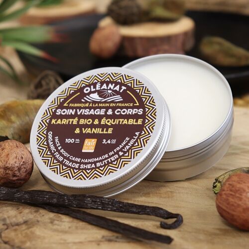 Soin karité bio & équitable & vanille - 100ml - OLEANAT