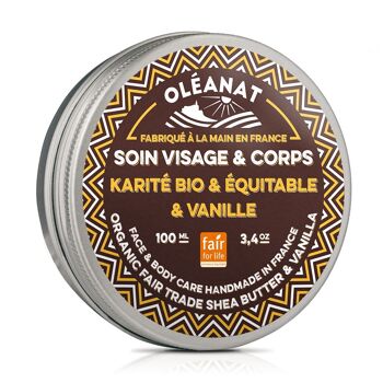 Beurre de karité bio & équitable & vanille - 100ml - OLEANAT 3