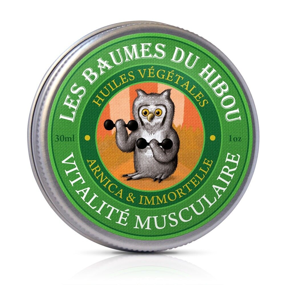 Baume vitalite musculaire biologique - 30ml - LES BAUMES DU HIBOU