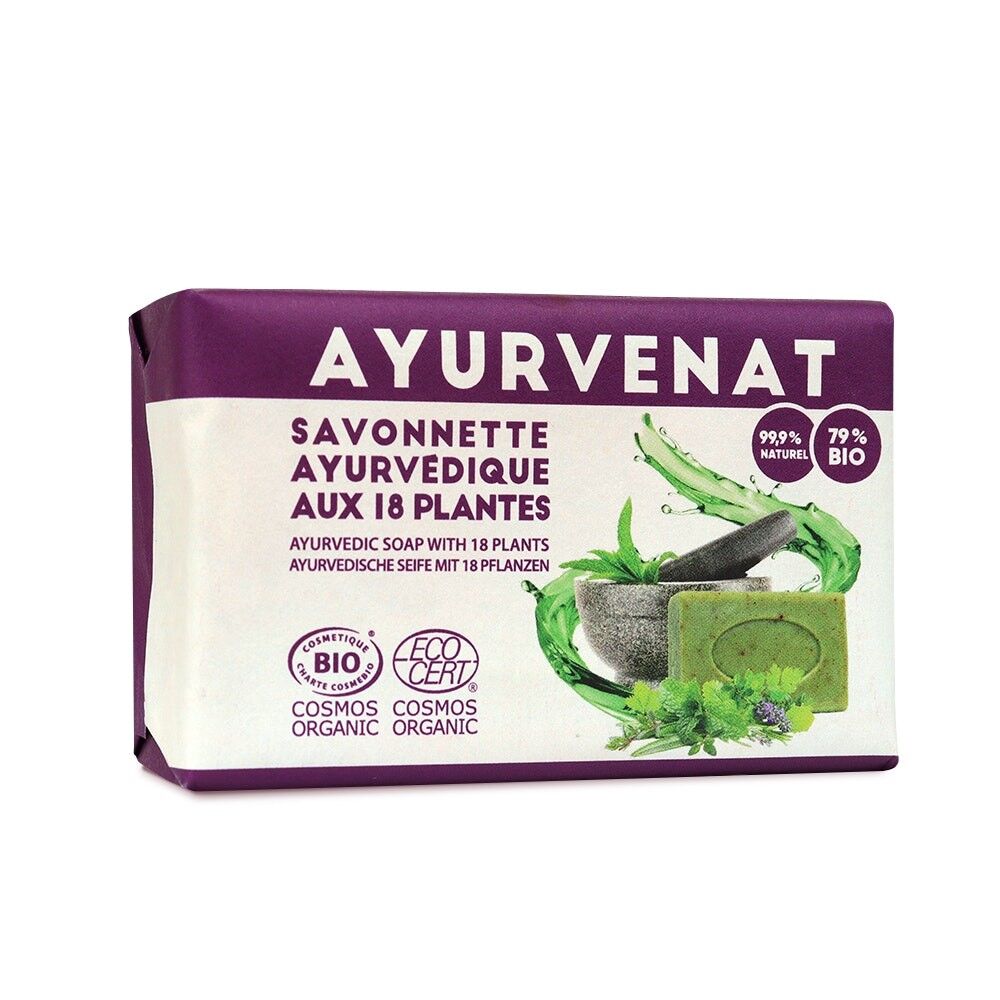 Savonnette Ayurvédique biologique aux 18 plantes 100g - AYURVENAT