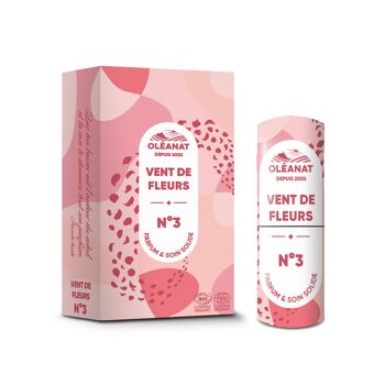 Parfum Solide Vent de Fleurs N°3 biologique - 4.5g - OLEANAT - FÊTE DES MERES 4