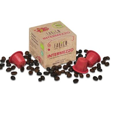 INTERMEZZO LUNGO FORTE - 10 COMPOSTABILI BIOLOGICI E COMPATIBILI NESPRESSO