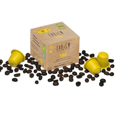 TRE CREMA - 10 COMPOSTABLE ORGÁNICO Y COMPATIBLE CON NESPRESSO