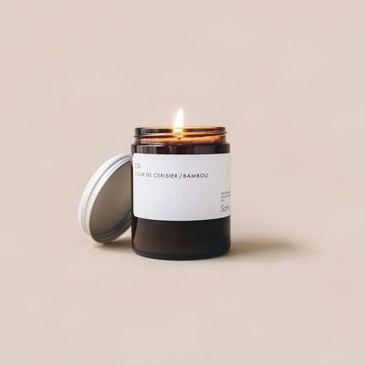 Medium cherry blossom and bamboo scented candle