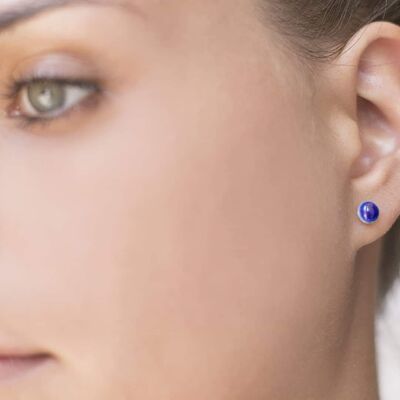 small blue earrings