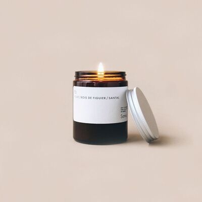 Fig, fig wood and medium sandalwood scented candle