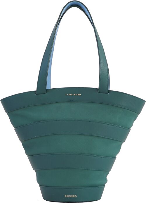 Bucket Bag -  Total  Leather - Botella