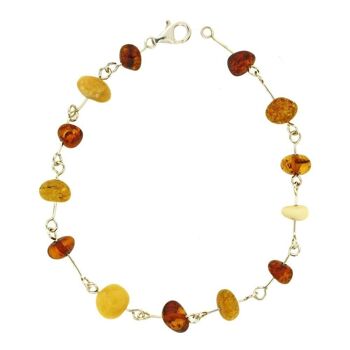 Bracelet d'ambre mélangé de perles d'ambre classique avec boîte de présentation 1