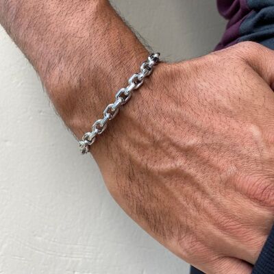 Chain Bangle Bracelet Silver