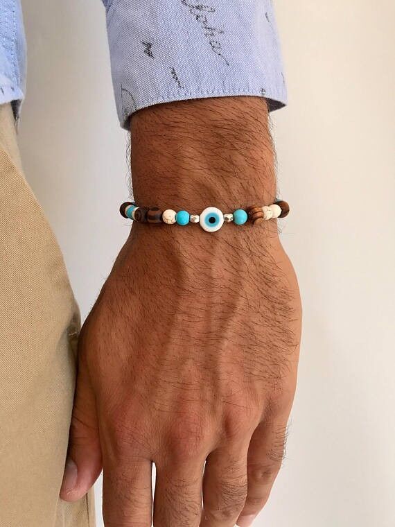 Evil eye bracelet for outlet men