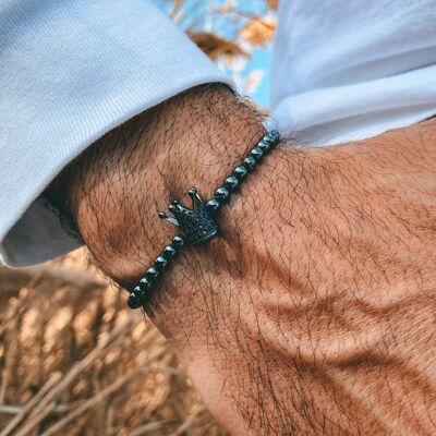 Black Crown Bracelet Men