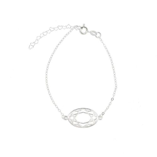 Geometric Diamonds Oval Cut Bracelet with Presentation Box