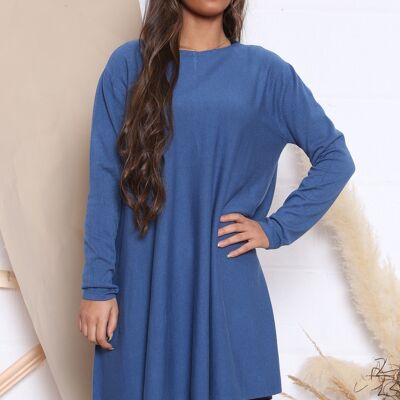 ROBE PULL CASUAL bleue