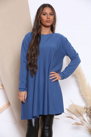 ROBE PULL CASUAL bleue 1