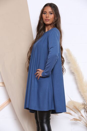 ROBE PULL CASUAL bleue 2