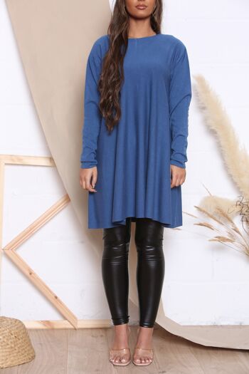 ROBE PULL CASUAL bleue 4