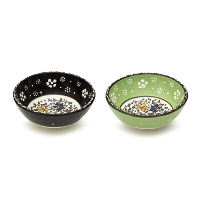 Decorative Ceramic Bowls Set of 2 - 12cm Handmade