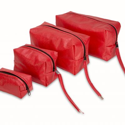 Kosmetiktaschen 4er-Set Reisetasche aus Kunstleder