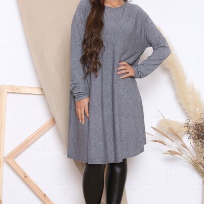 VESTIDO JUMPER CASUAL gris