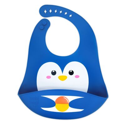 Babi Hapi® Baberos de silicona animal para destete - Penguin